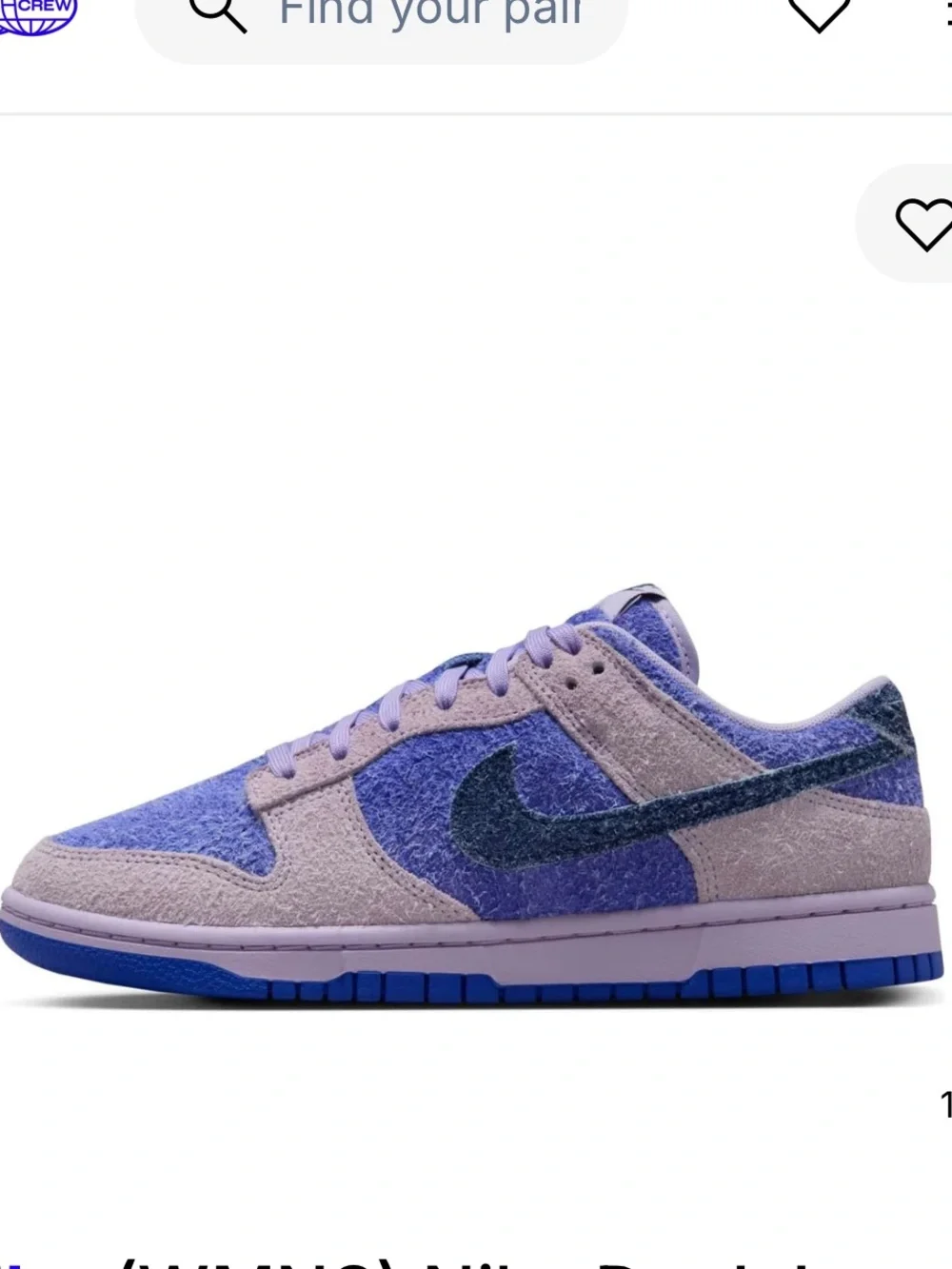 NWT!! Nike Low-Top Sneakers in Lavender and Dark Purple Swoosh